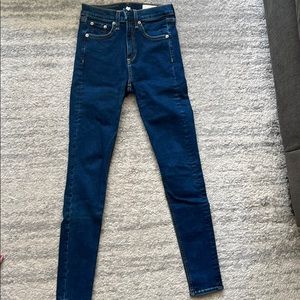 Rag & bone size 25 high rise skinny jeans